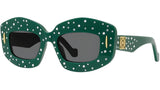 Anagram Green Rectangular Sunglasses