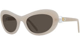 Pearl Brown Oval Sunglasses