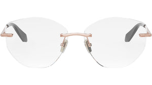 Serpenti Rose Gold Geometric Eyeglasses