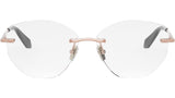 Serpenti Rose Gold Geometric Eyeglasses