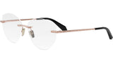 Serpenti Rose Gold Geometric Eyeglasses