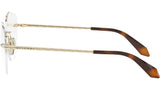 Serpenti Light Gold Geometric Eyeglasses