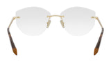 Serpenti Light Gold Geometric Eyeglasses