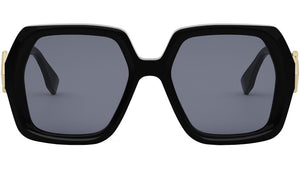 FF Diamonds Black Square Sunglasses