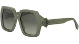 FF Diamonds Green Square Sunglasses