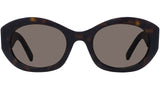 4G Dark Havana Oval Sunglasses