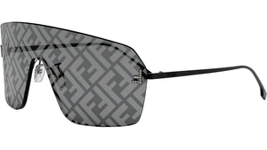 Fendi First Crystal Black Rectangular Sunglasses