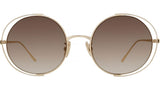 Signature Gold Round Sunglasses