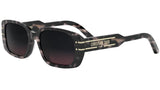 DiorSignature 12I Pink Havana Rectangular Sunglasses