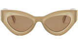 FF Diamonds Beige Cat Eye Sunglasses