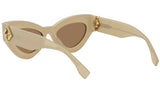 FF Diamonds Beige Cat Eye Sunglasses