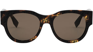 Baguette FF Havana Round Sunglasses