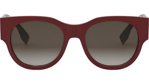 Baguette Red Round Sunglasses