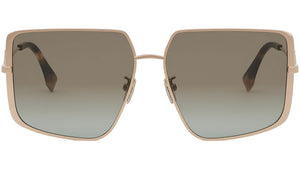 FF Diamonds Rose Gold Geometric Sunglasses