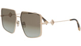 FF Diamonds Rose Gold Geometric Sunglasses