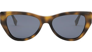 FF Diamonds Havana Cat Eye Sunglasses