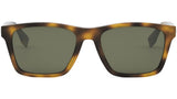 Fendi Essential Havana Rectangular Sunglasses