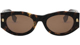 Fendi Roma FF Havana Oval Sunglasses