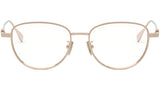 Baguette Rose Gold Geometric Eyeglasses