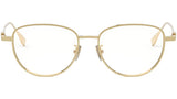 Baguette Gold Geometric Eyeglasses