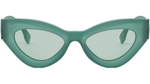 FF Diamonds Green Cat Eye Sunglasses