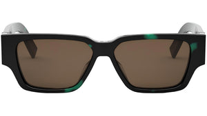 CD Diamond S5I Havana Green Geometric Sunglasses