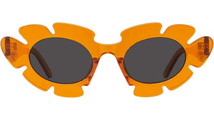 Curvy Orange Geometric Sunglasses