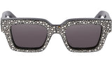 Virgil L Rhinestones Silver Dark Grey