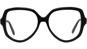 Slim Black Geometric Eyeglasses
