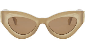 FF Diamonds Beige Cat Eye Sunglasses