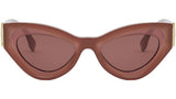 FF Diamonds Red Cat Eye Sunglasses