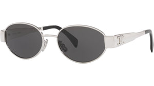 Metal Triomphe Silver Oval Sunglasses