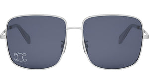 Rhinestone Triomphe Palladium Square Sunglasses