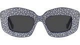 Anagram Blue Rectangular Sunglasses